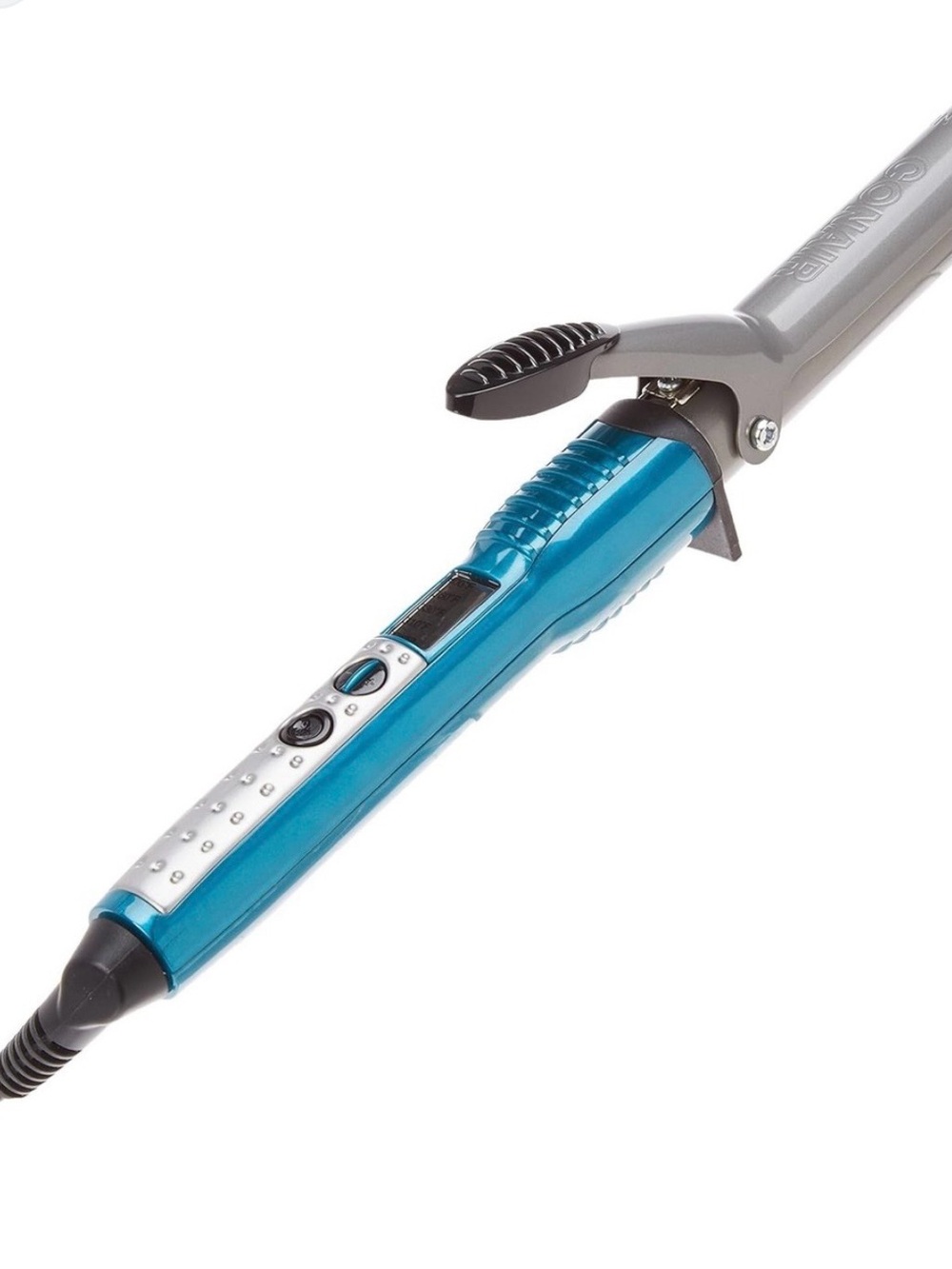 Blue Curling Iron Hair Styler - Professional Heat Styling Tool